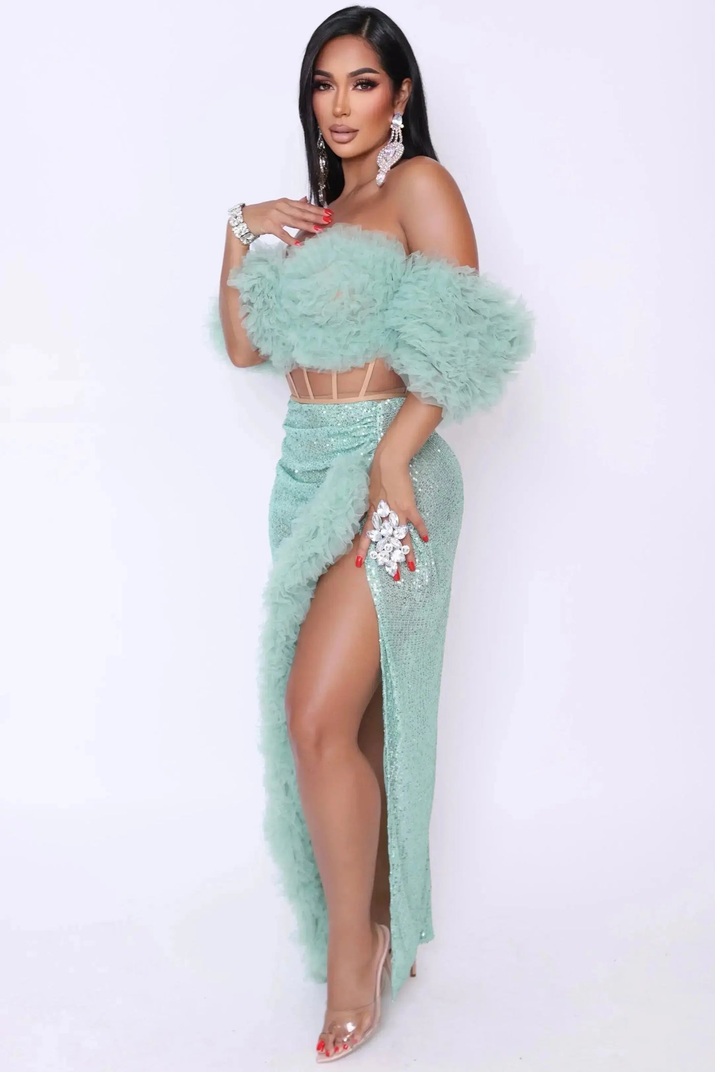 [product_title] – luxury [product_type] with glamorous details – perfect for birthday, red carpet, or girls’ night out | Angel Brinks Fashion