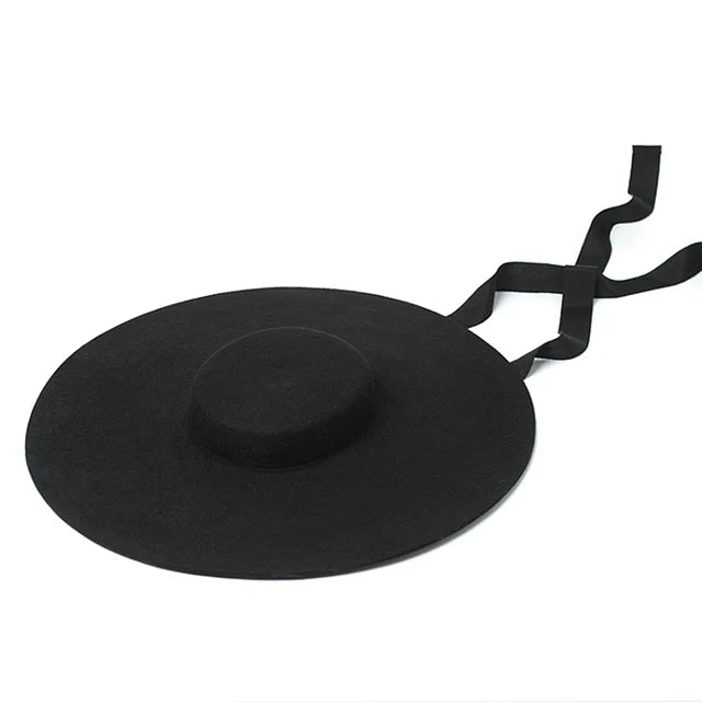 Wide Brim Wool Felt Hat - Angel Brinks