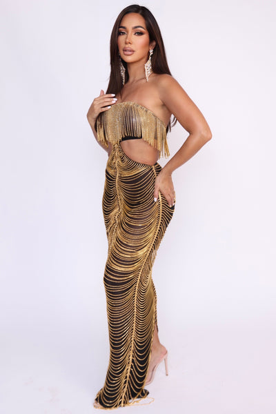 Model in Dazzle Duo dress