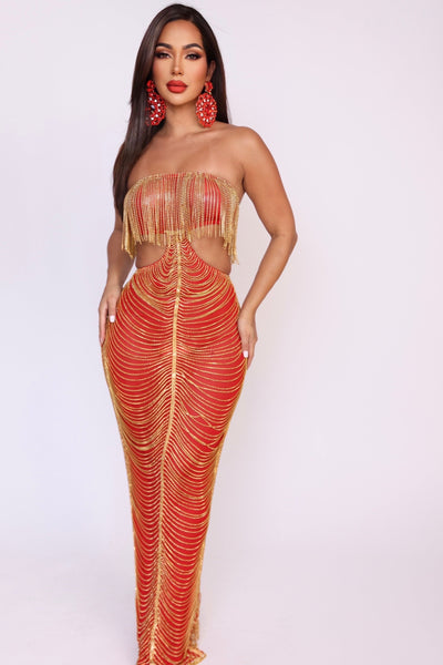 Model in Dazzle Duo dress