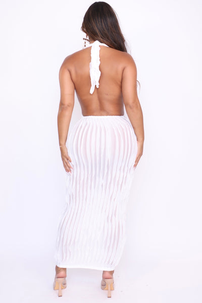 Back view of Fortress maxi dress