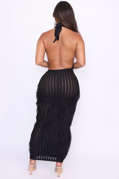 Back view of Fortress maxi dress