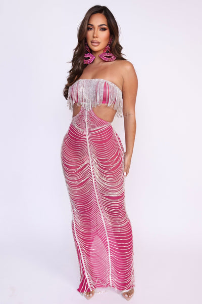 Model in Dazzle Duo dress