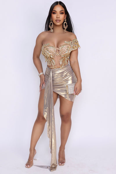 Model wearing Laced in Desire set. Back view showing adjustable corset ties. Detail of sheer lace paneling.
