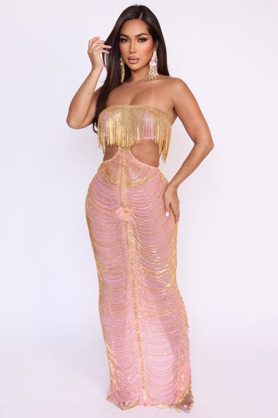 Model in Dazzle Duo dress