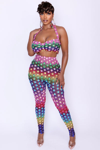 Rainbow Drops Halter Set - Angel Brinks