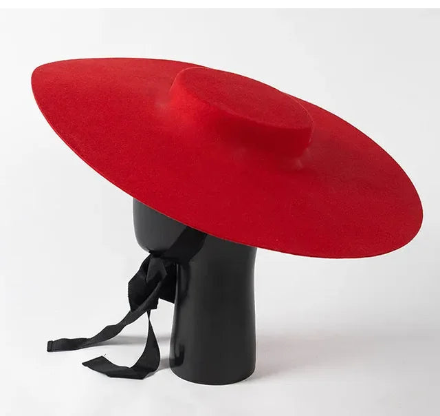 Wide Brim Wool Felt Hat - Angel Brinks