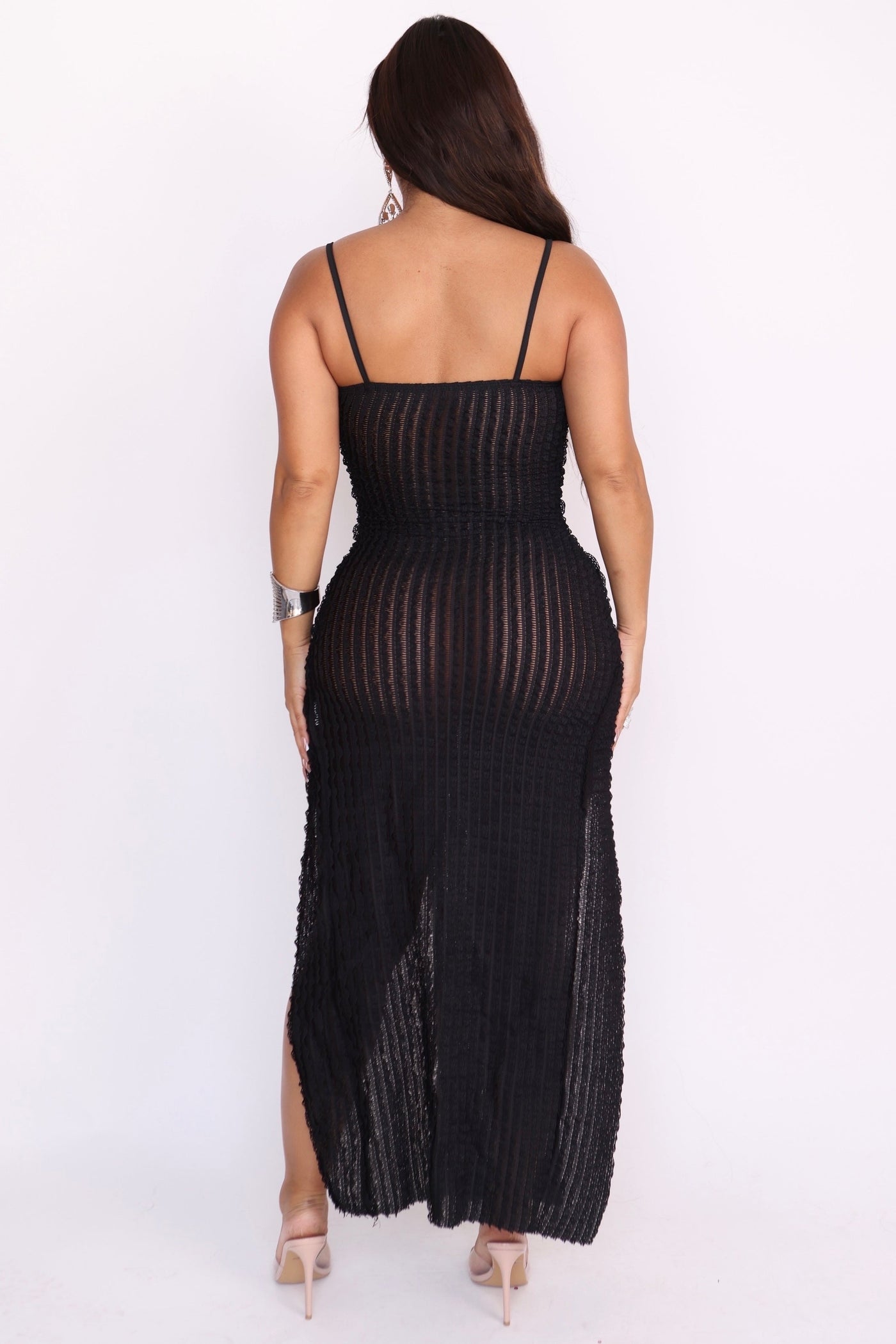 Back view of model in Sweetheart Sizzle dress