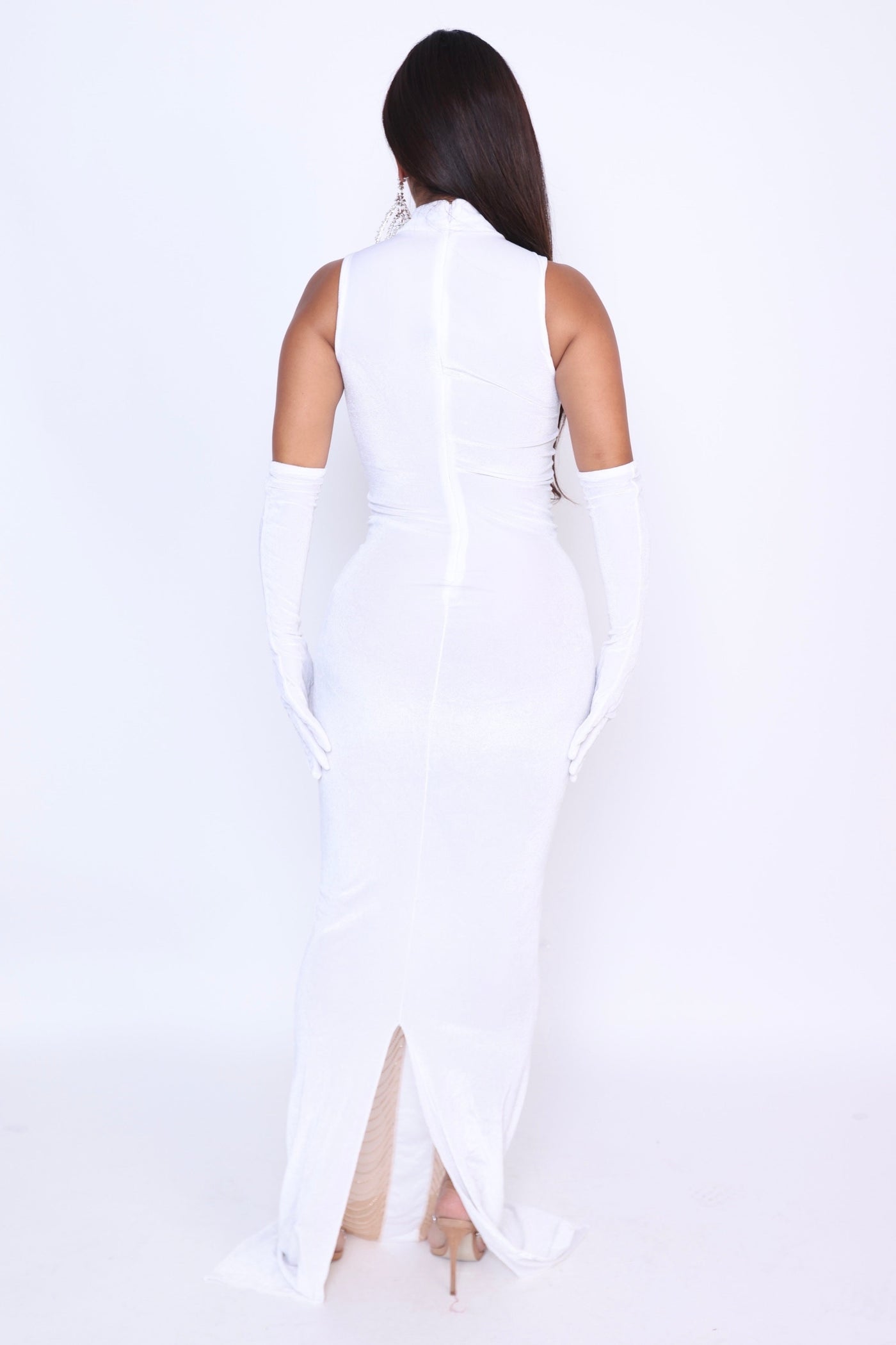 Back view of Velvet Demure dress