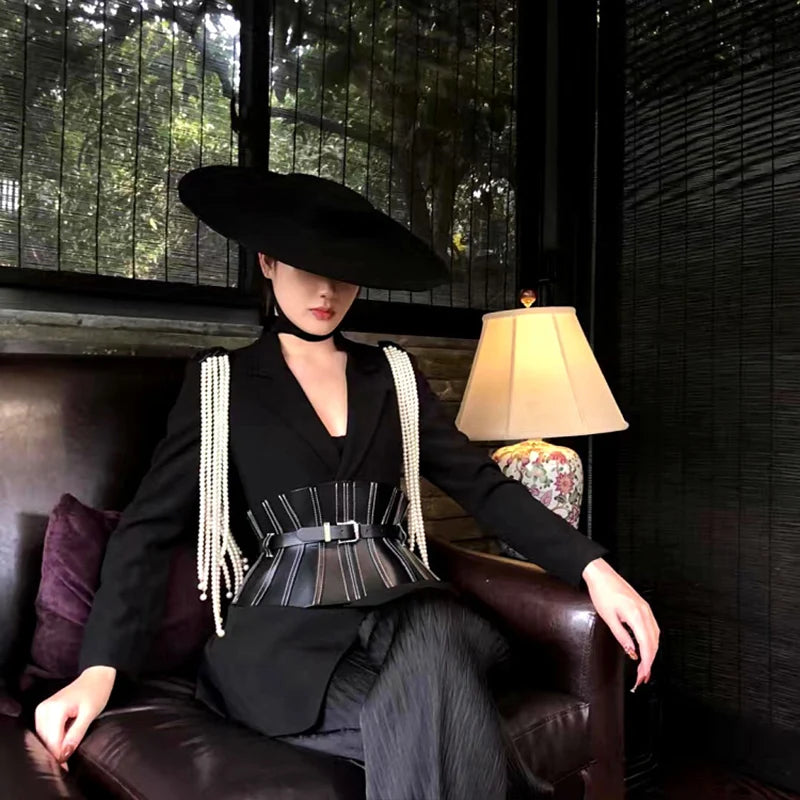 Wide Brim Wool Felt Hat - Angel Brinks