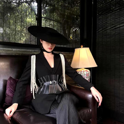Wide Brim Wool Felt Hat - Angel Brinks