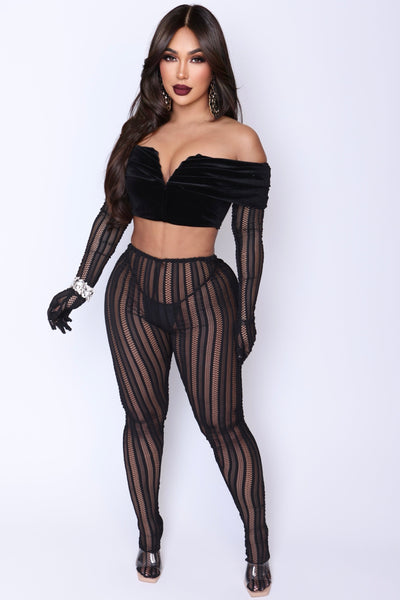 Panty Hose Leggings & Glove Set Only - Angel Brinks