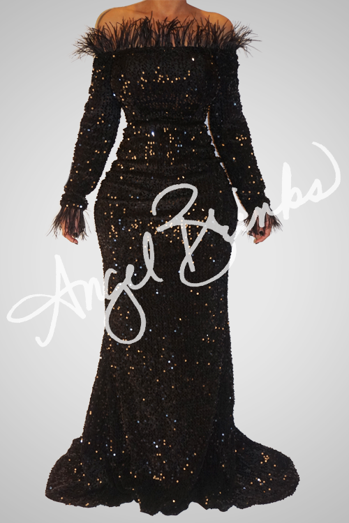 [product_title] – luxury [product_type] with glamorous details – perfect for birthday, red carpet, or girls’ night out | Angel Brinks Fashion