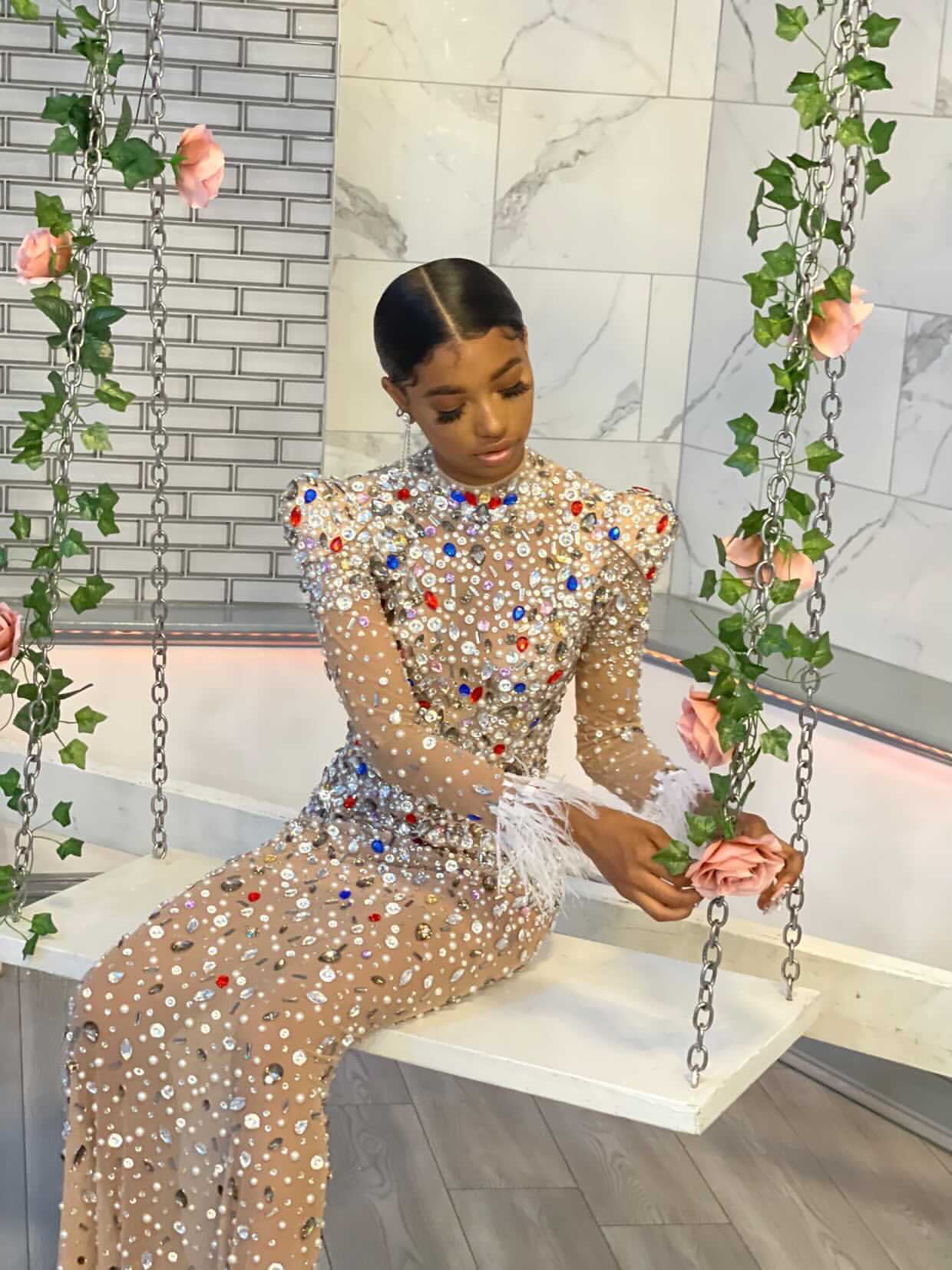 [product_title] – luxury [product_type] with glamorous details – perfect for birthday, red carpet, or girls’ night out | Angel Brinks Fashion