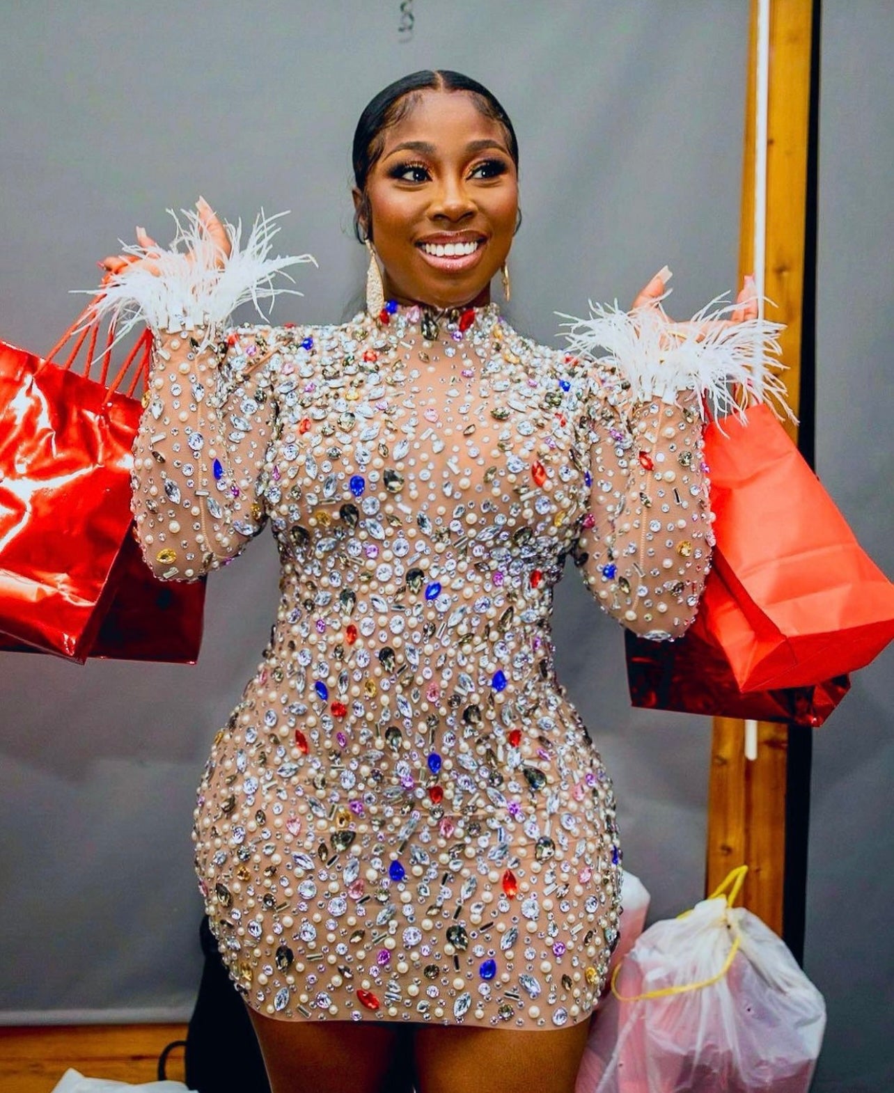 [product_title] – luxury [product_type] with glamorous details – perfect for birthday, red carpet, or girls’ night out | Angel Brinks Fashion